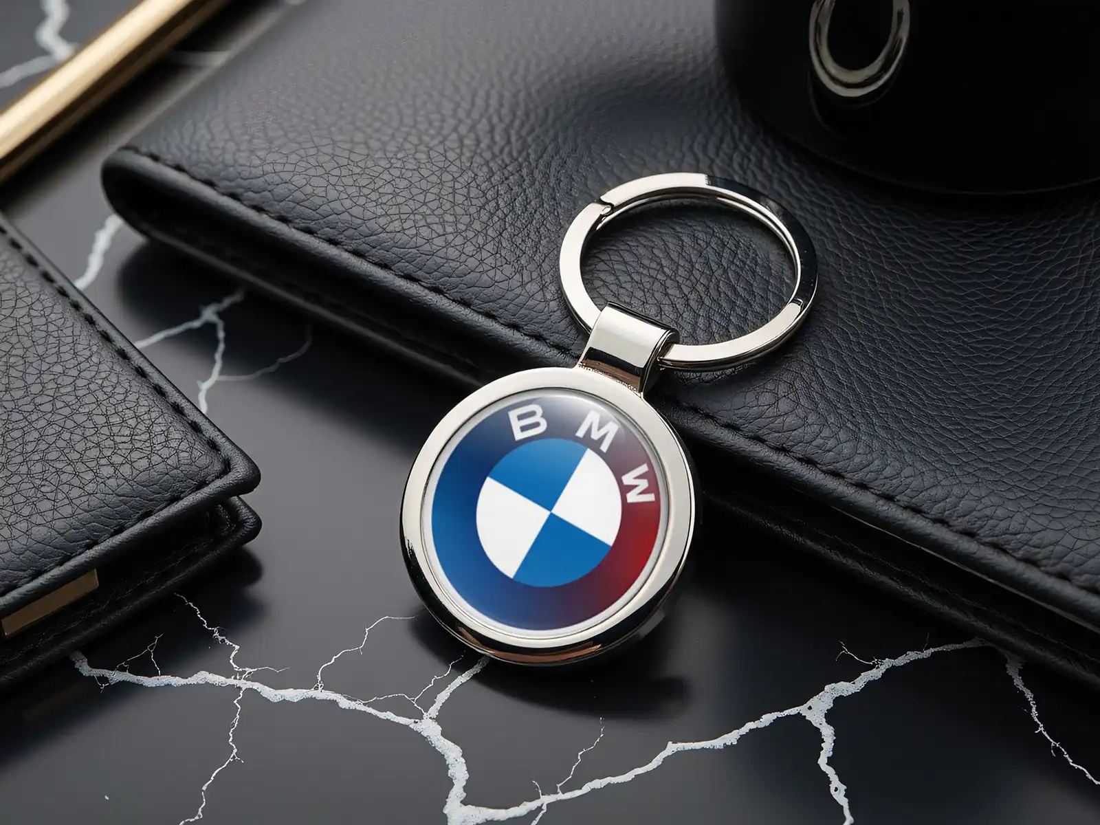BMW Custom Made Keychains Metallic Minimal Force